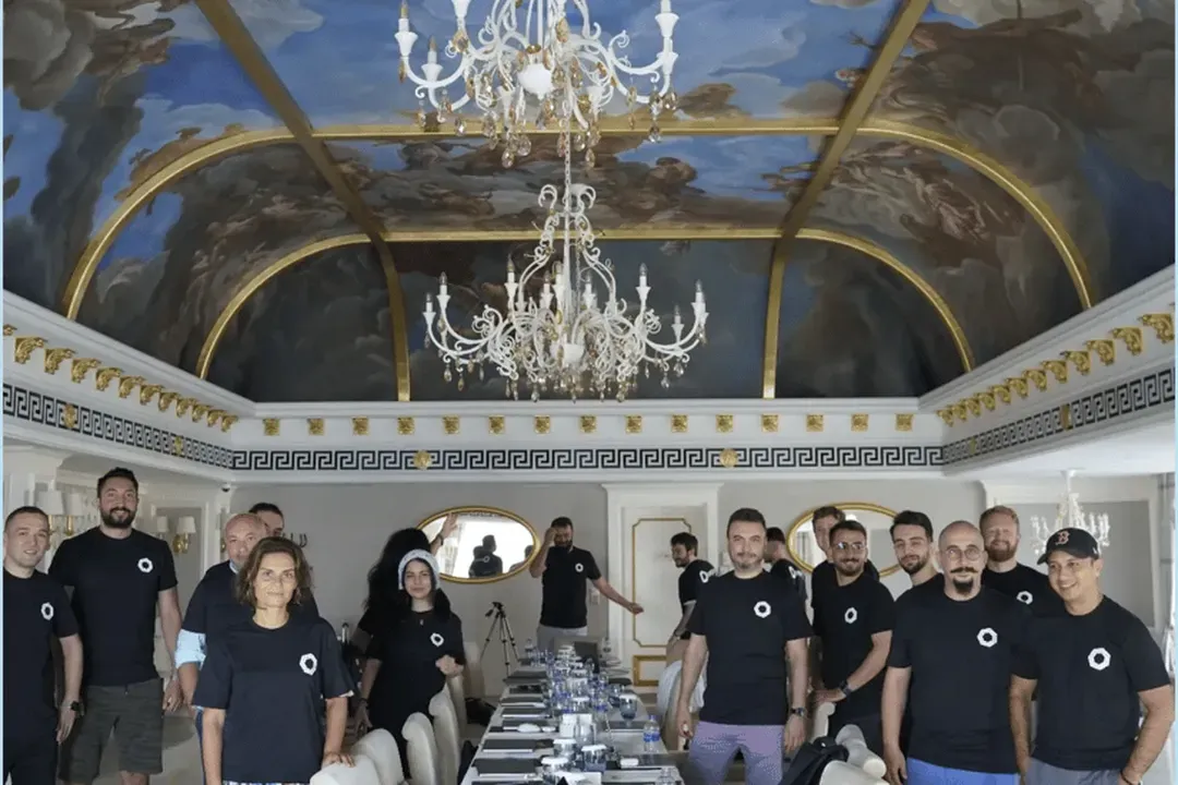 The Keepnet team at a company dinner