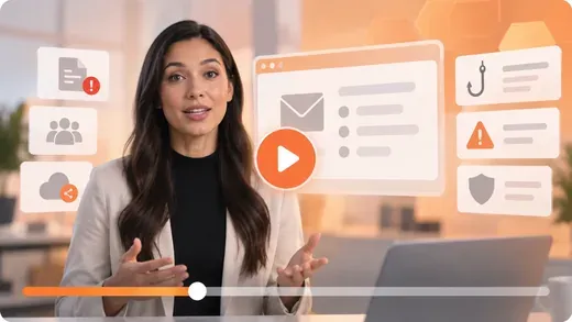 A behaviour-based training video on spotting cyber threats.