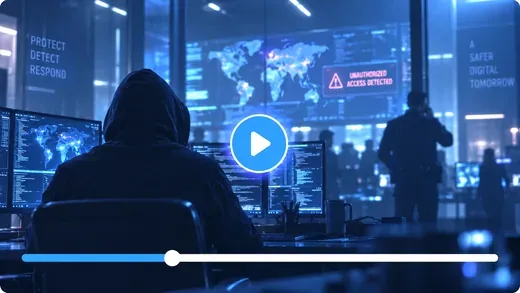 A cinematic real-life story training video set in a security operations centre.
