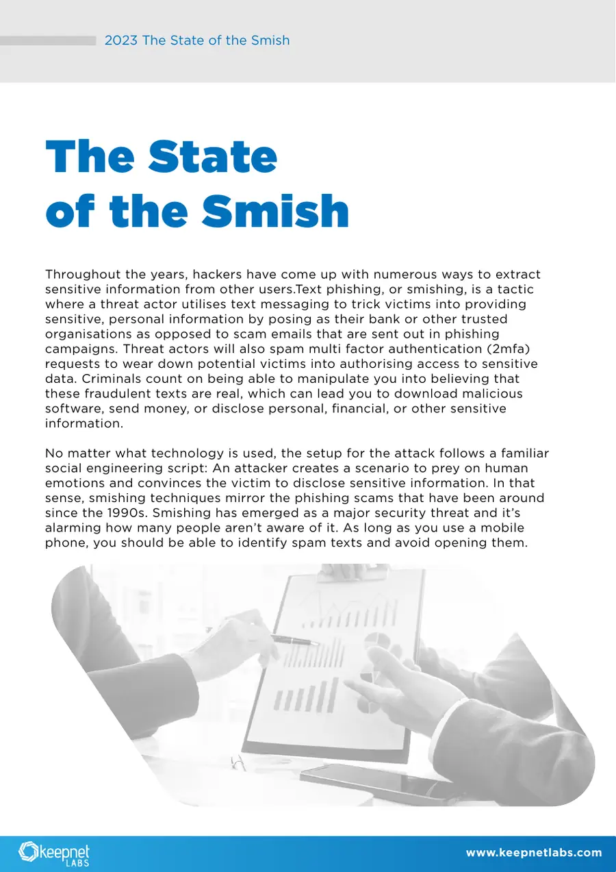The State of the Smish Report 2023, page 2 of 6