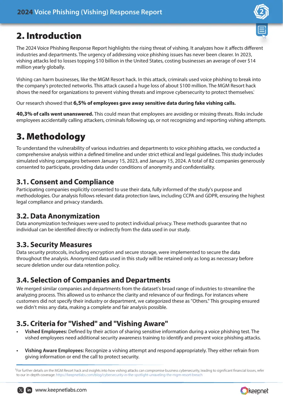 2024 Voice Phishing (Vishing) Response Report, page 4 of 20