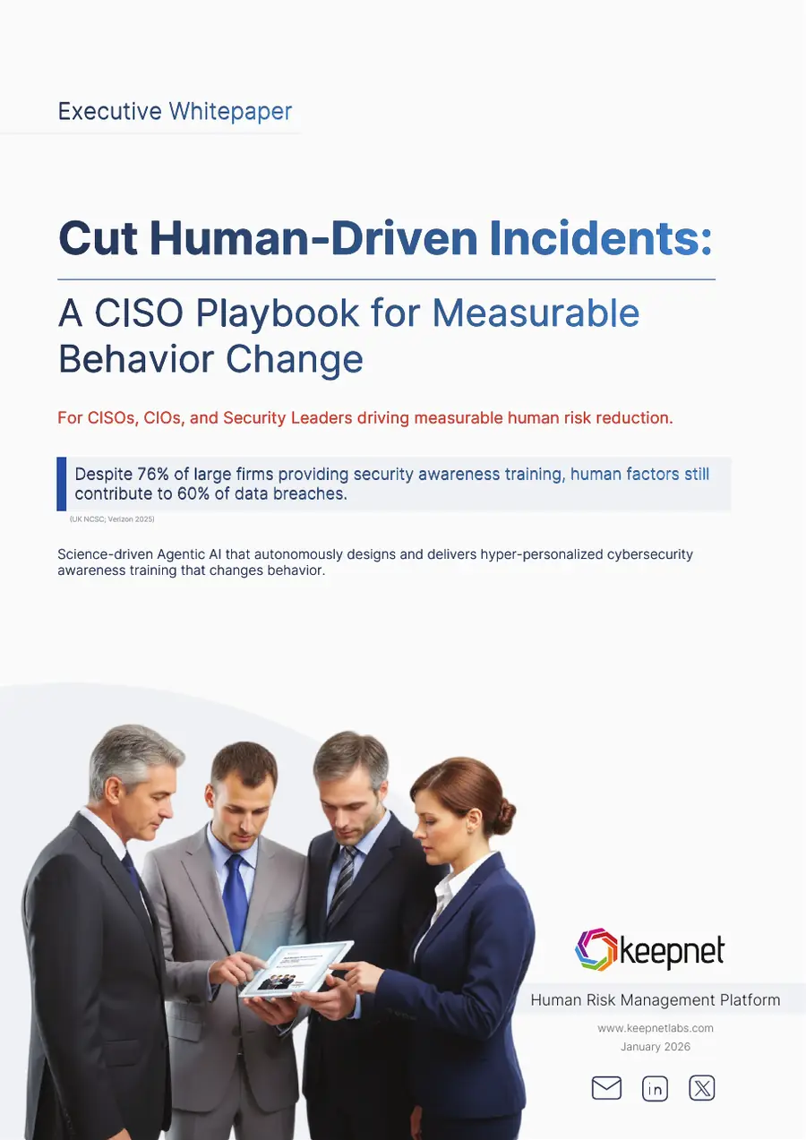 Cut Human-Driven Incidents: A CISO Playbook for Measurable Behaviour Change, page 1 of 8