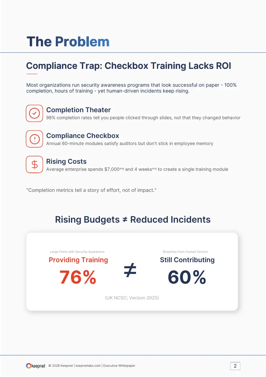 Cut Human-Driven Incidents: A CISO Playbook for Measurable Behaviour Change, page 3 of 8