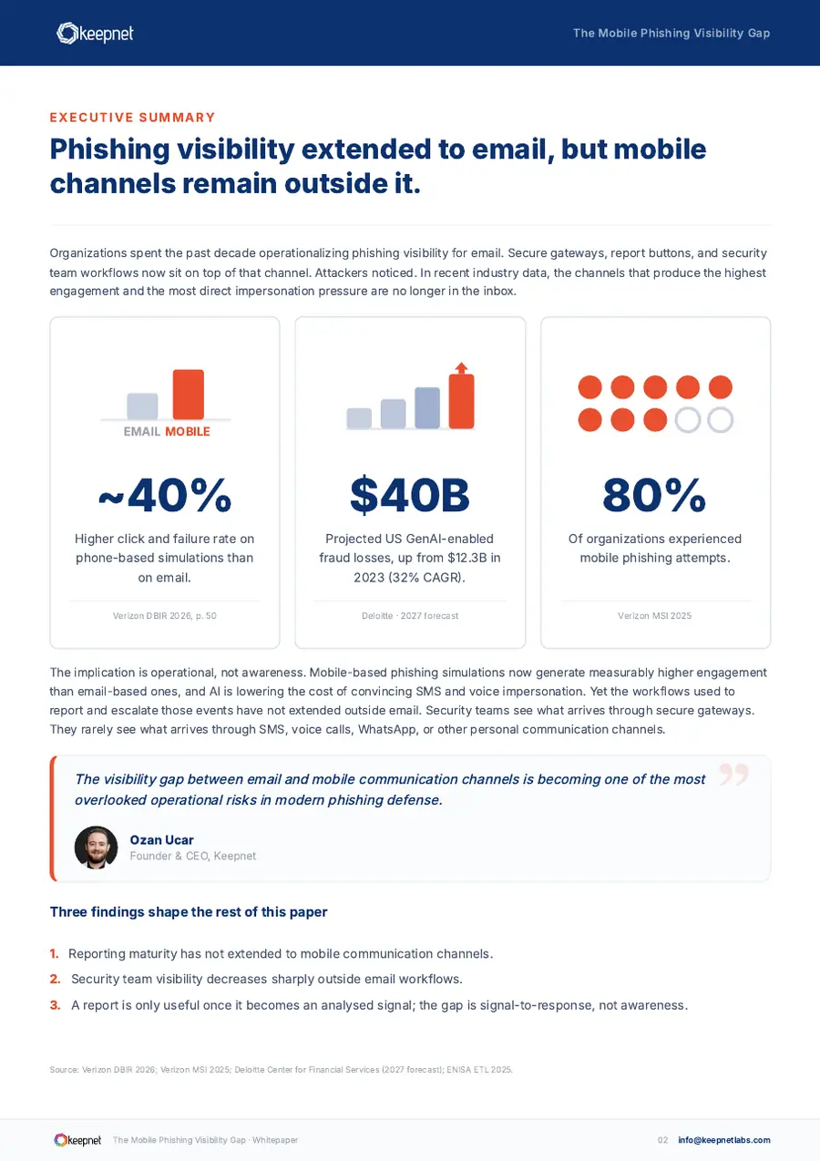 The Mobile Phishing Visibility Gap, page 2 of 11